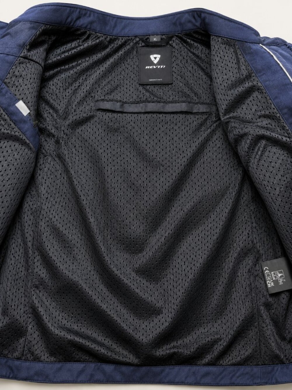 REV'IT! Eclipse 2 Mesh Motorcycle Jacket XL Navy Blue SEESMART Armor Never Worn - Picture 10 of 12